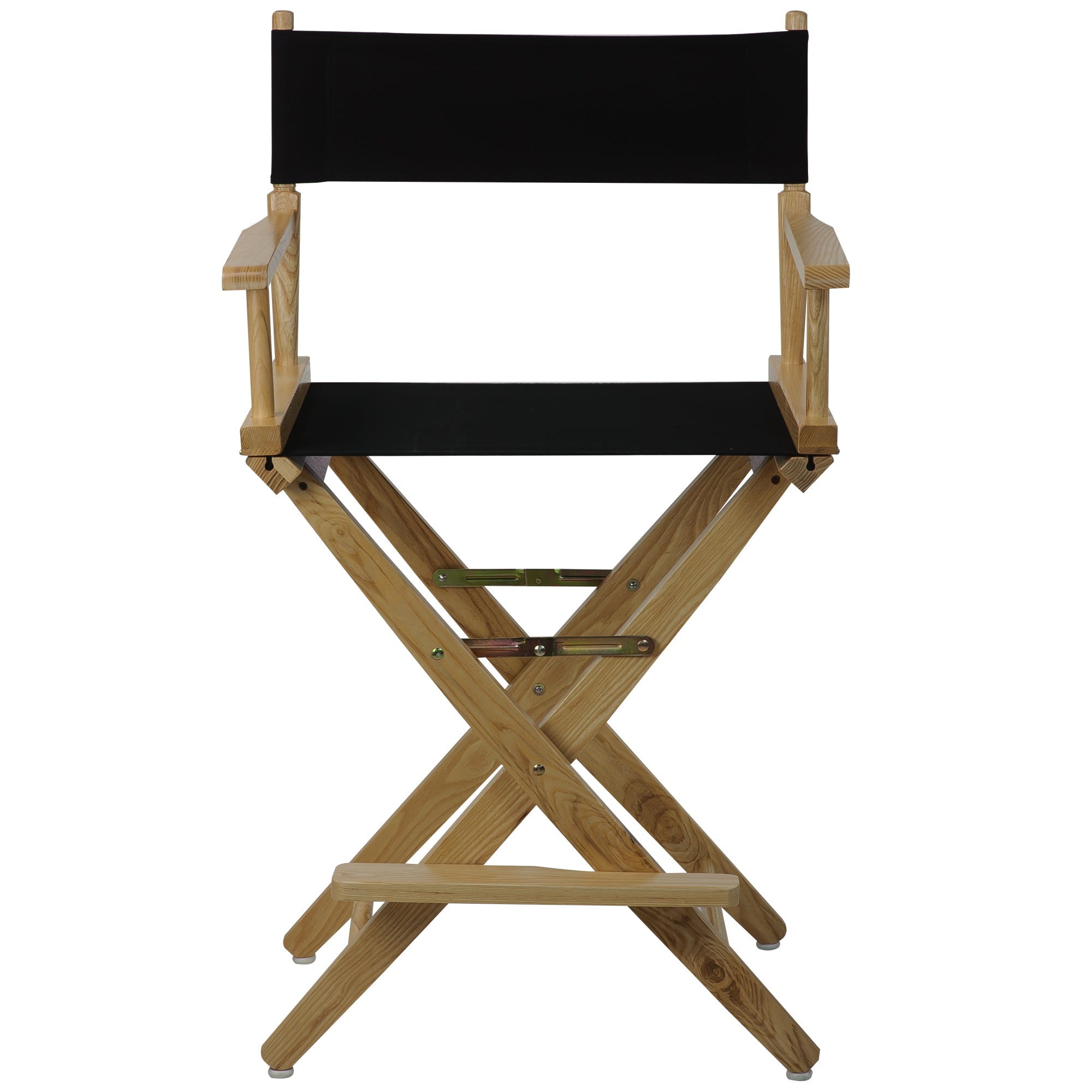Extra-Wide Premium 24 Directors Chair Natural Frame W/Black Color Cover