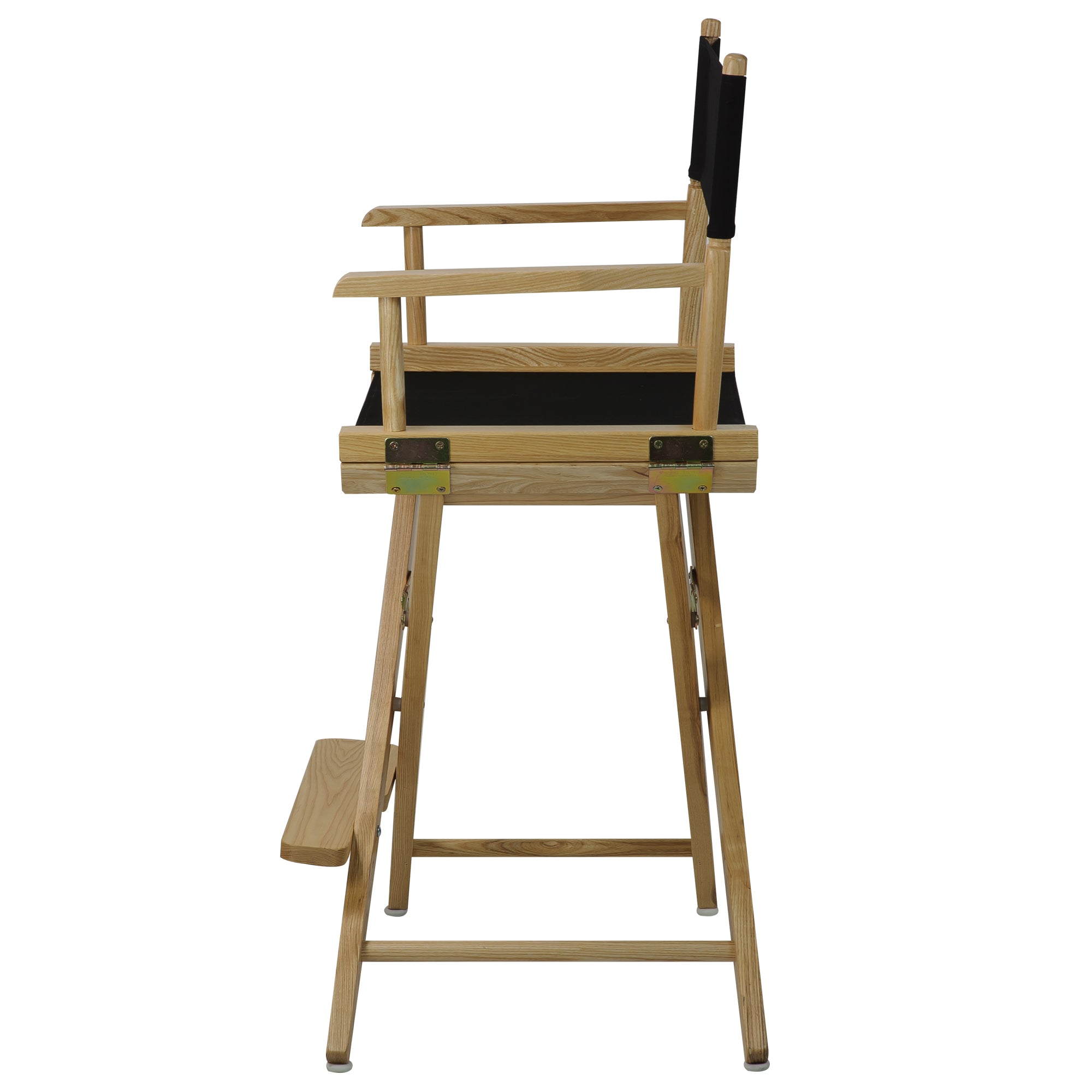 Extra-Wide Premium 24 Directors Chair Natural Frame W/Black Color Cover