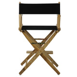 Extra-Wide Premium 24 Directors Chair Natural Frame W/Black Color Cover
