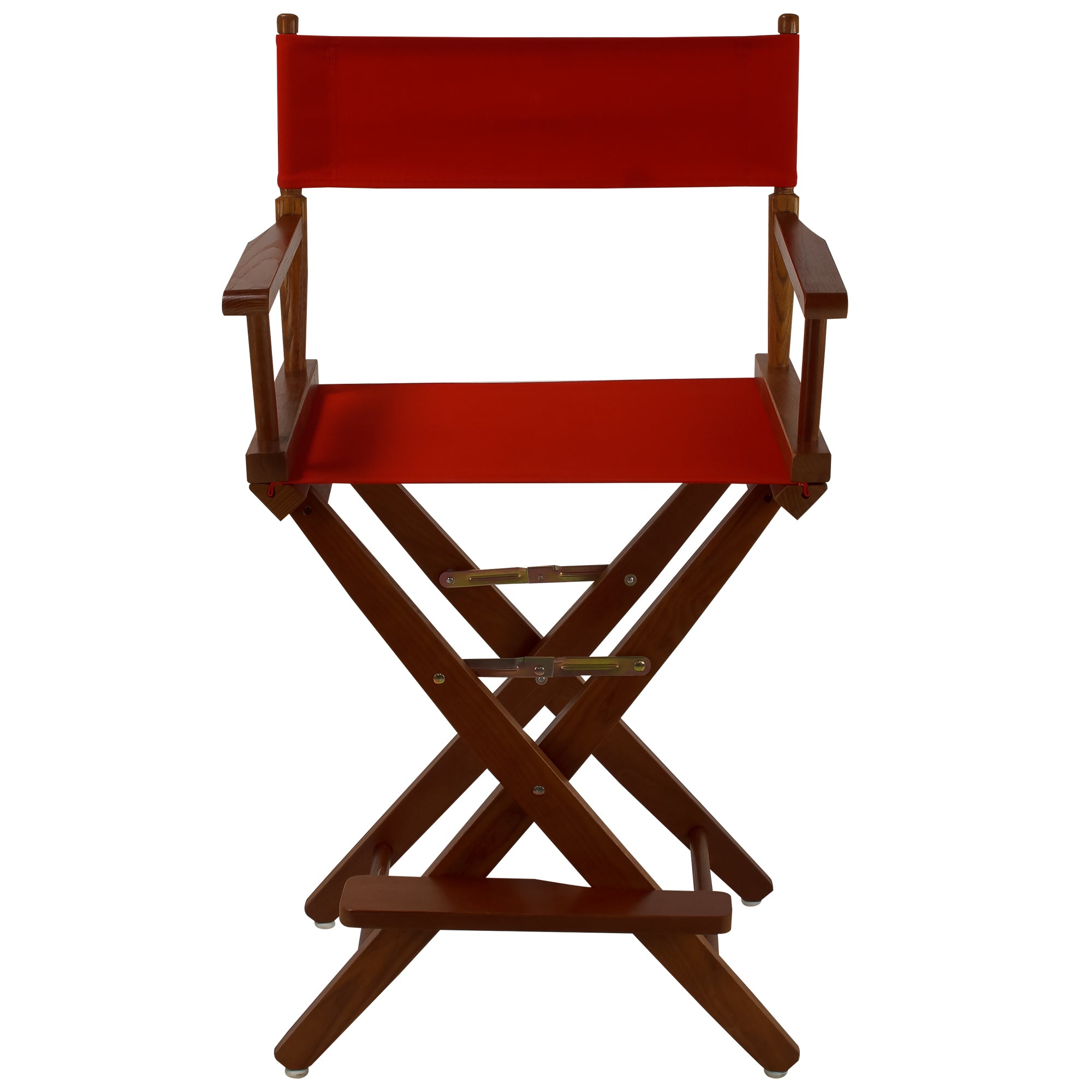 Extra-Wide Premium 24 Directors Chair Mission Oak Frame W/Red Color Cover