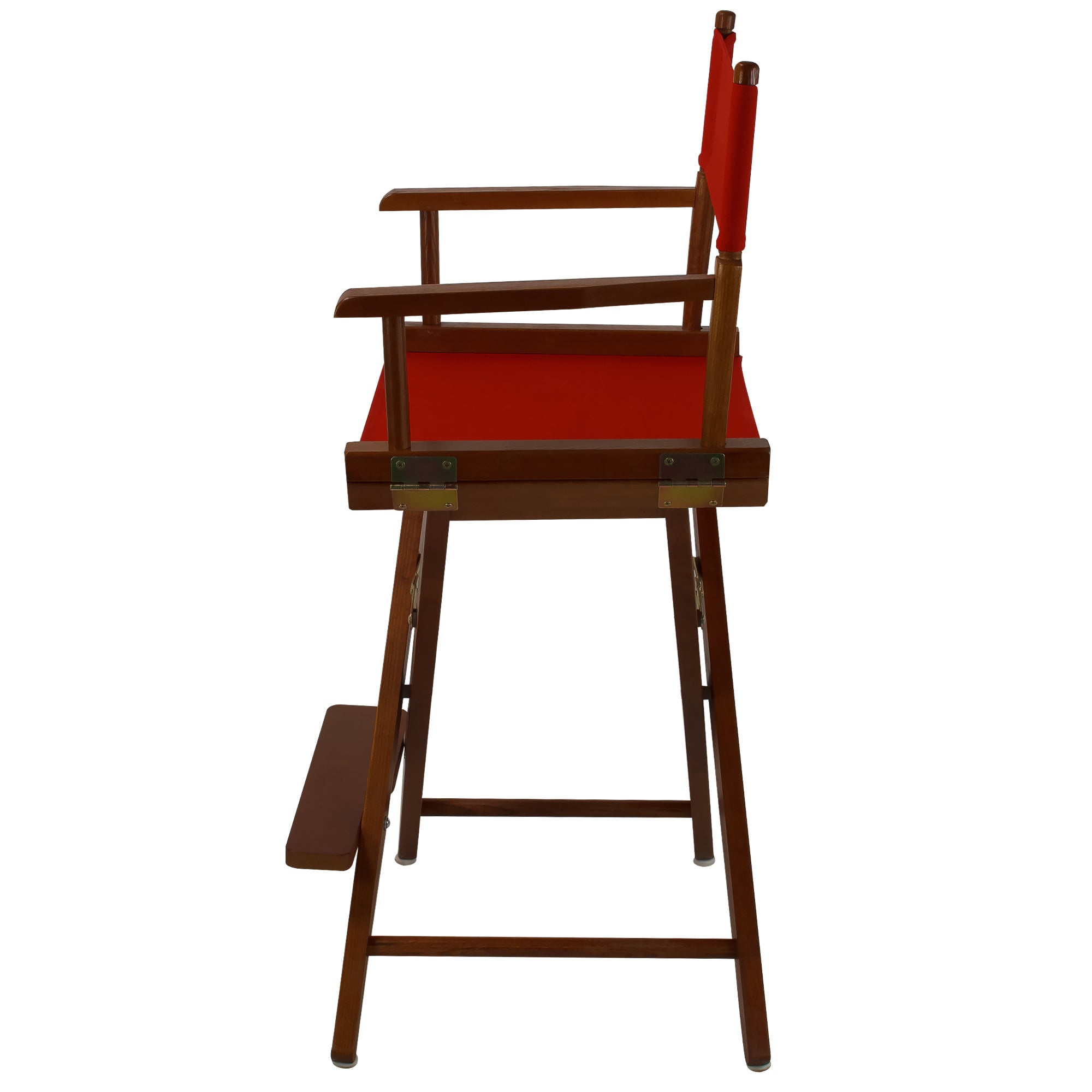 Extra-Wide Premium 24 Directors Chair Mission Oak Frame W/Red Color Cover