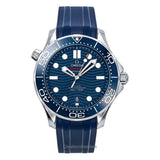 Omega Seamaster Rubber Strap Blue Dial Automatic DiverS 210.32.42.20.03.001 300M MenS Watch
