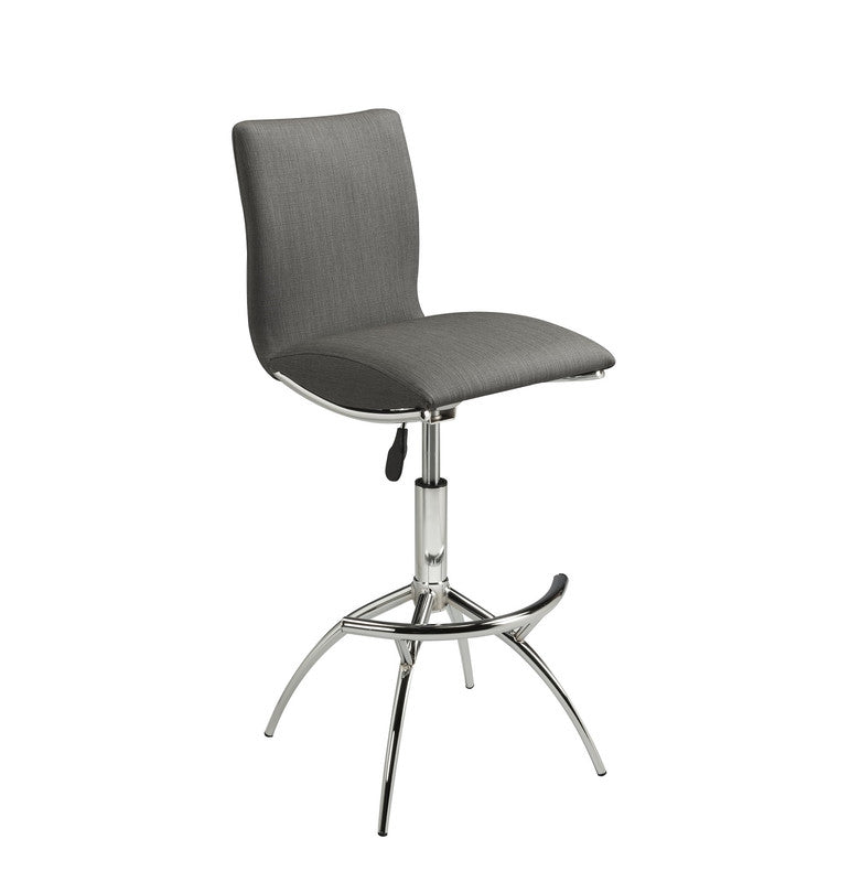 Adjustable Barstool In Texture Gray Pu