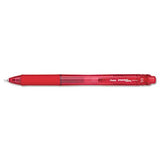 EnerGelX Retractable Roller Gel Pen, .5mm, Red Barrel/Ink, Dozen