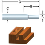 ROUTER BIT 3/8 STRAIGHT (Pack of 1)