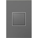 Legrand adorne 20Amp 1Gang PopOut Outlet in Magnesium With Matching Wall Plate, ARPTR201GM2WP