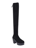 Shoetopia Women'S Slip-On Boots Black 8 Uk,Black,8,B0BSC36TW9