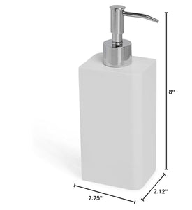 Kassatex Lacca Bath Accessories Lotion Dispenser, White