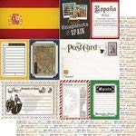 Scrapbook Customs Spain Travel Journal 12 x 12 DoubleSided Scrapbook Paper 1 Sheet (36909)