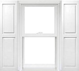Homeside Raised Panel Vinyl Shutters (1 Pair)- 12 x 39 - White