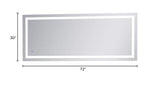 Elegant Decor Helios 30 X 72 Hardwired Led Bathroom Mirror With Touch Sensor