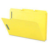 Smead 17940 Folders Two Fasteners 1/3 Cut Assorted Top Tab Legal Yellow 50/Box