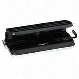 32Sheet Easy Touch Three to SevenHole Punch, 9/32 Holes, Black/Gray