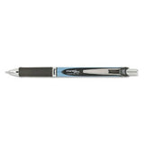 EnerGel RTX Retractable Liquid Gel Pen, .7mm, Needle, Black/Gray Brl, Black Ink