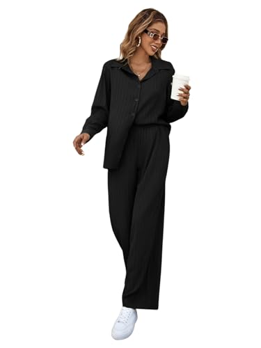 Leriya Fashion Co-Ord Set For Women For Summer| Co-Ord Set For Women (Large, Black)