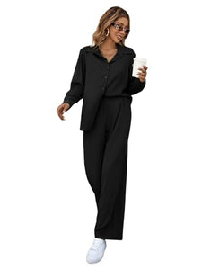 Leriya Fashion Co-Ord Set For Women For Summer| Co-Ord Set For Women (Medium, Black)