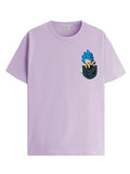 ADRO Tshirt for Men | Anime T Shirt for Men | 100% Cotton Tshirt | Graphic Printed T-Shirt | Chest Printed Tshirt | Gogeta Anime Tshirt | T-Shirts| RN24-STICK-GOGE-PU-L Purple,Purple