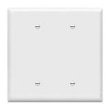 ENERLITES Double Blank Outlet Cover, Gloss Finish, Two Gang Blank Wall Plate, Oversized 2Gang 5.5 x 5.5, Unbreakable Polycarb
