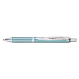 EnerGel Alloy RT Retractable Liquid Gel Pen, .7mm, Aquamarine Barrel, Black Ink