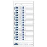 LATHEM Universal Time Card, White, 100 per Pack (Case of 6)