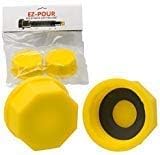 Solid Base Replacement Gas Can Cap Yellow Coarse Thread Cap to Prevent Fuel Leakage (Pack of 2)