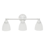 All The Rages Essentix 3-Light Metal & Glass Vanity Fixture In White