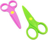 Pmw Plastic Scissors for Kids Decorative Paper Cutting Set of 2