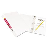 Durable Vinyl Round Ring View Binder, 5 1/2 x 8 1/2, 1 Capacity, Whit