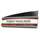 Wholesale CASE of 10 DeflectO Smart Solutions Sign HoldersNameplate, Insert Size 81/2x2, 81/2x4, Black/Silver
