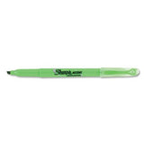 Sharpie Accent Accent Pocket Style Highlighter, Chisel Tip, Fluorescent Green, 12/Pack (27026)
