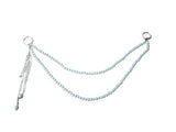 Neobaby Pearl Beaded Jeans Chain, White, Double Strand, Belt Loop Attachment, Fashion Accessory (Pearl Chain)