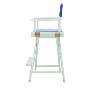 24 Director'S Chair White Frame-Royal Blue Canvas