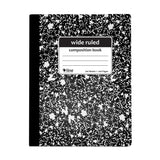 Composition Notebook, Wide Ruled, Black Marble, 1/Ea (Set Of 12 Ea)