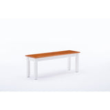 Bloomington Bench [White/Honey Oak]