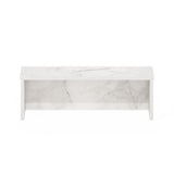 Furinno Helena 18-Inch Kitchen Counter Stackable Organizer Shelf, Marble White, Set Of 2