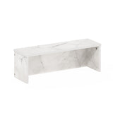 Furinno Helena 18-Inch Kitchen Counter Stackable Organizer Shelf, Marble White, Set Of 2