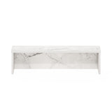 Furinno Helena 23-Inch Kitchen Counter Stackable Organizer Shelf, Marble White, Set Of 2