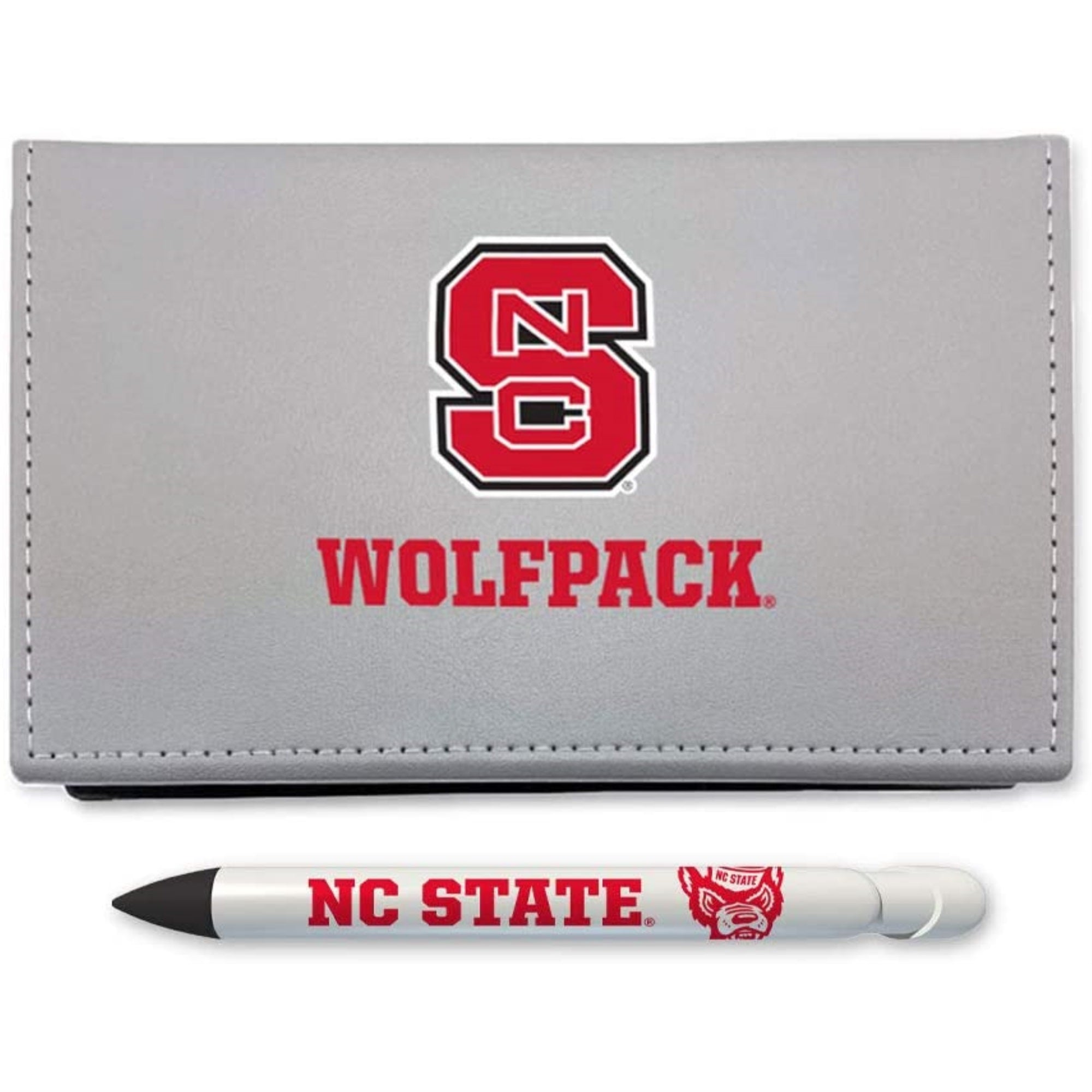 Nc State Sticky Note Desk Set With Rotating Message Pen (2222)