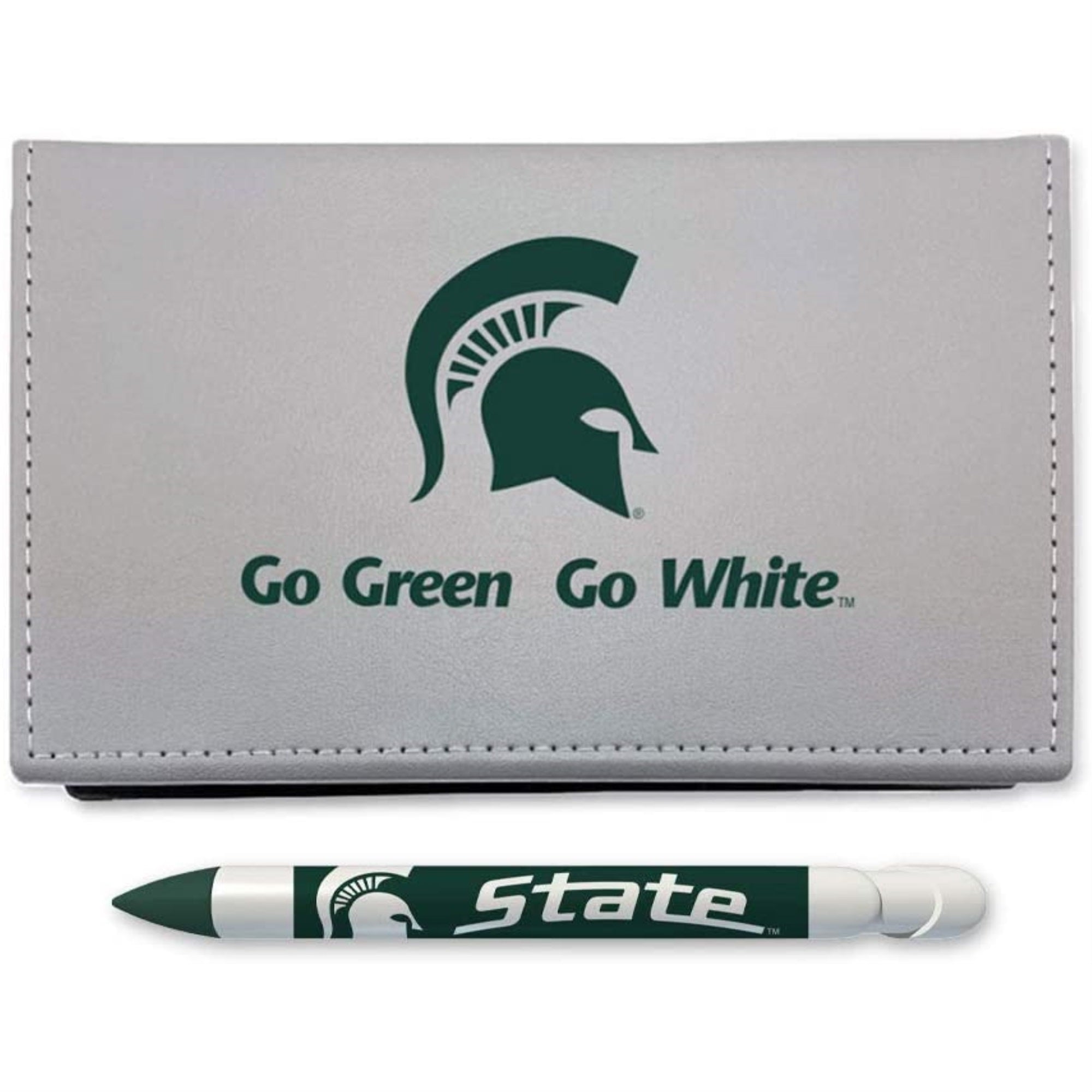 Michigan Statesticky Note Desk Set With Rotating Message Pen (2241)