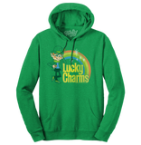 Lucky Charms Vintage Lucky the Leprechaun Logo Hooded Sweatshirt - Kelly Green