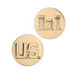 Army Enlisted Engineer & U.S. STA-BRITE® Pin-on (pair)