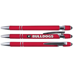 Georgia Bulldogs Gift Set - Spiral Notebook And Comfort Feel Metal Pen (2304)