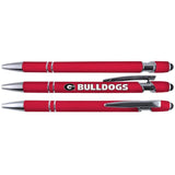Georgia Bulldogs Gift Set - Spiral Notebook And Comfort Feel Metal Pen (2304)