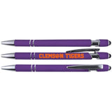 Clemson Tigers Gift Set - Spiral Notebook And Comfort Feel Metal Pen (2312)