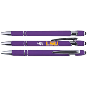 Lsu Tigers Gift Set - Spiral Notebook And Comfort Feel Metal Pen (2313)