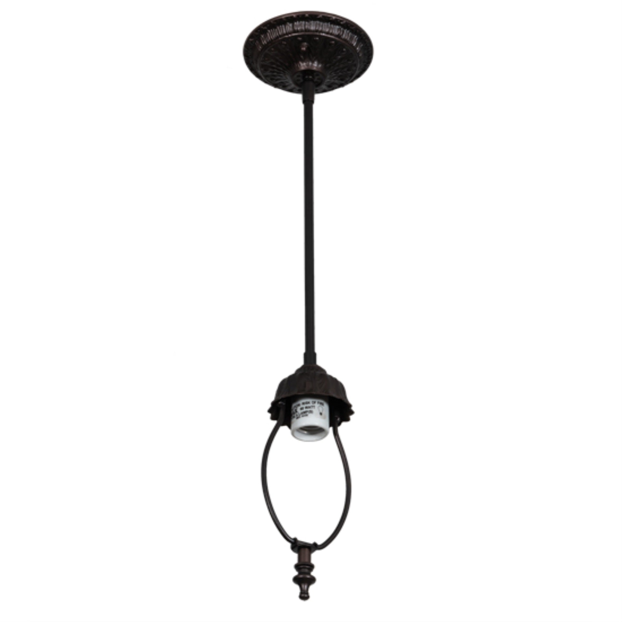 5.5W Mahogany Bronze 1 Lt Inverted Pendant Hardware