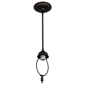 5.5W Mahogany Bronze 1 Lt Inverted Pendant Hardware