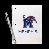 Memphis Tigers Gift Set - Spiral Notebook And Comfort Feel Metal Pen (2369)