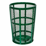 Global Industrial Outdoor Steel Mesh Corrosion Resistant Trash Can 48 Gallon Green