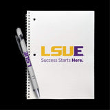 Lsu Eunice Bengals Gift Set - Spiral Notebook And Comfort Feel Metal Pen (2380)
